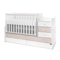 Letto MAXI PLUS NEW white+light oak /Telaio a doghe - livello 2/